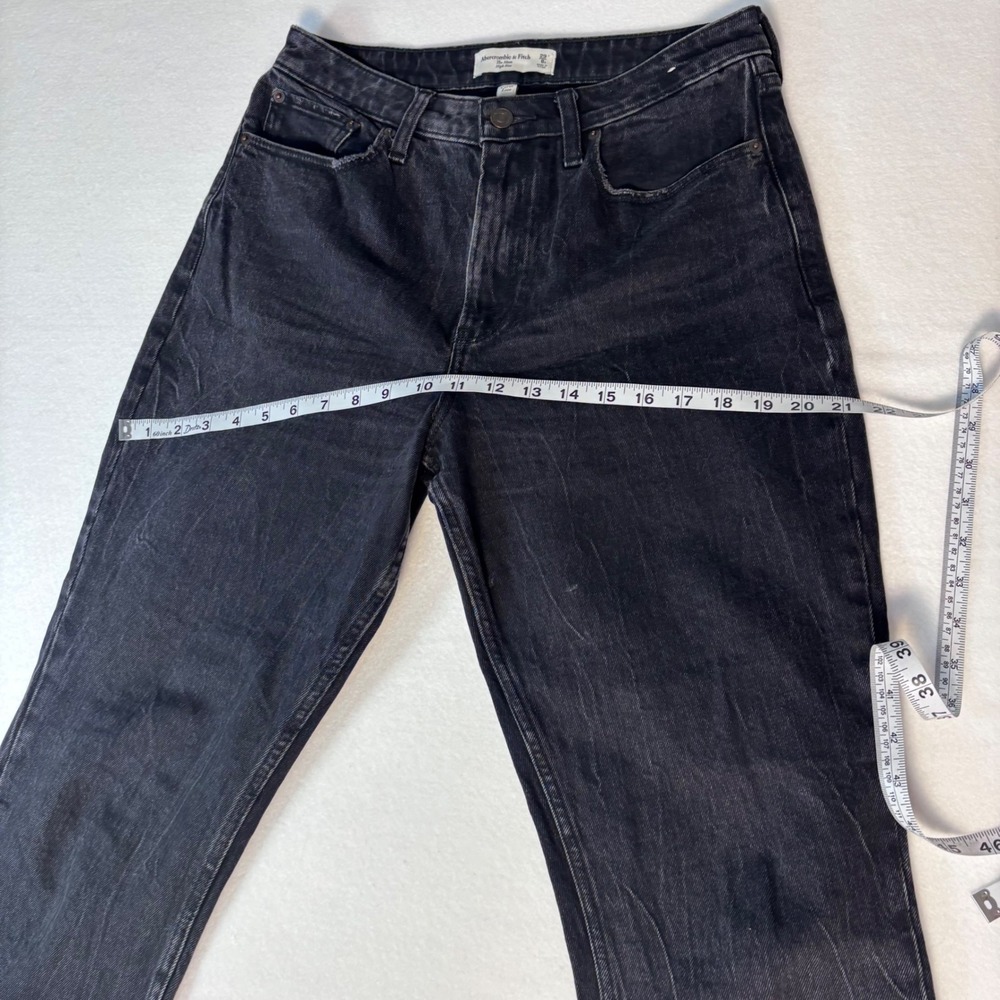 Abercrombie & Fitch Curve Love The Mom High Rise Jeans Black 29 8R - Picture 9 of 11